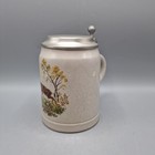 Vtg Kamp Und Ferdinand German Wildlife Scene Stoneware Beer Stein Mug 5  K u f 