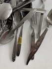 Vintage Stainless Steel Silverware Lot Of 67 Pieces Forks And Spoons Ornate Etc