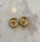 Stamped Lot Of 6 Designer Pink And Gold Button 20mm