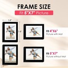 2-pack 5x7 Picture Frame  Black Photo Frame With Hd Plexiglass