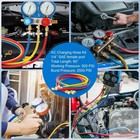 3 Pieces Ac Manifold Gauge Hose Kit  Refrigerant Charging Hoses 1 4 Sae  5ft Ac