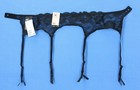H m Black Lace With Straps Garter Belt Size S Nwt  b5302