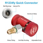 R1234yf Quick Coupler Adapter   1 4  Flare Fitting  Adjustable Hp   Lp Connector