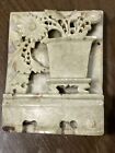 2 Antique Floral Wall Fireplace Art Tiles Mottled Victorian Marble Sands Ceramic