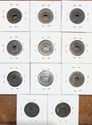 Ancient Pot Coins Hoard Lot Of 11 Chinese Cash Coins  221-118 Bce Qin Dynasty  