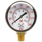 2 Air Compressor Pressure Hydraulic Gauges 2  Face Side Mount 1 4  Npt 0-200 Psi