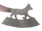 Antique Old Butcher Meat Cleaver Chopper Dog Shaped Knife
