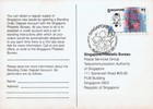 Vintage Singapore Stamps Of 1985 Postcard - Fdi Cancelled Ameripex Chicago  86