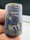 Wonderful Ancient  Roman Lapis Lazuli Intaglio Seal Stone Old Bead