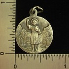 Vintage Guardian Angel Medal Silver Plated Religious Holy Catholic Jesus Christ