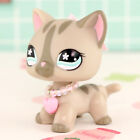 Mini Shop Pet Figure Lps Toys Gray Cat  468 With Lps Accessories Kids Gift Rare