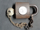 Vintage Ordnance Department Brass Padlock W  Key Vintage Lock