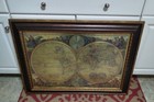 Large Kirklands Double Hemisphere Gold Foil Globe Map  