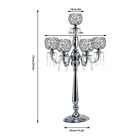 75cm Table Candelabra Votive Candle Stick Holder 5 Arm Glass Crystal Centerpiece