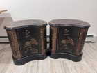 Pair Of Chinoiserie Art Oriental Asian Night Tables Cabinets Beautiful Pick Up