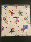 Vtg Clowns Cleo Gift Wrap Heavyweight Paper Clowns In Primary Colors Usa Sealed