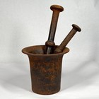 Antique Cast Iron Mortar   Pestle Wwi 1914-1916 Germany