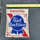 Old Original Pabst Blue Ribbon Pbr Beer Patch Embroidered 7   x5 5    Bar Mancave