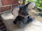 Vintage R Dakin   Co 1975 Sitting Gray Mouse Stuffed Animal Toy Plush