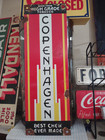 Large Porcelain Enamel Copenhagen Snuff Advertising Sign