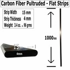  1  4mm X 15mm 1000mm - Pultruded-flat Carbon Fiber Bar  100  Pultruded High   