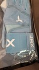Jax Model One   Batting Gloves  Baby Blue Strap Cuff Rh Web Youth Large New