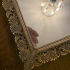 Vintage Gold Metal Ornate Rectangular Mirrored Perfume Vanity Tray 11 5   x17 5   