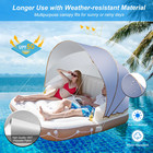 Costway Inflatable Canopy Pool Float Lounge For Ultimate Relaxation