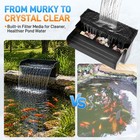 Pond Waterfall Kit W  Led Light 12 Inch 304 Stainless Steel Spillway 45w Pump
