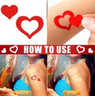 Roll Of Lightning Bolts Kiss Mark Butterfly Tanning Stickers Body Adhesive Pack