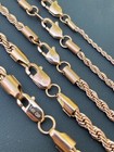 Men s Real Rope Chain Necklace 14k Rose Gold Plated Stainless Steel 2mm-6mm