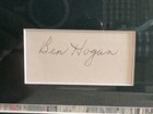 Ben Hogan Original Photo Framed Display And Authenticated Signature autograph 