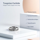 Tungsten Rings For Men Silver Dragon Ring Celtic Mens Rings Mens Wedding Bands