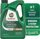 High Mileage Motor Oil 20w-50 Synthetic Vehicle Life Extend Castrol Gtx 5 Quart