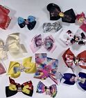 12  Pcs Girls  Ribbon Boutique Hair Clip Hair Bows  bow Ties  Lot  Fun Style Lg