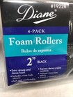 Lot Of 3 Packs Salon Professional Diane Black Foam Hair Rollers Size 2 Inch