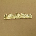 Gold Tone Cats Sitting Lying Down Pin Brooch 3 