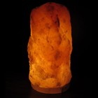 Himalayan Rock Salt Crystal Lamp  11 5 Inches Tall - Soft Calm Light  Orange Hue