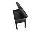 New  Ebony Adjustable Artist Piano Bench stool chair With Storage