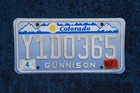 Gunnison County Colorado Denim License Plate