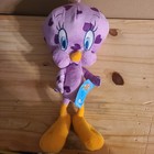 Warner Bros Looney Tunes Purple Heart Print Purple Tweety Bird Plush 14   
