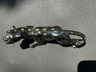 Vtg Black Panther Tiger W  Gold Spots Atlas Hand Painted Japan Mcm 9   x2 5    Rare