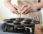 Vonoto Cast Iron Biscuit Pan  11  Pre-seasoned Cast Iron Mini Cake Pan Cookwa   