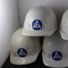 Civil Defense Vintage Fiberglass Safety Hard Hat Lot Of 5 Apex Cyco White