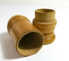 Antique Hand Turned Solid Maple Treenware Storage Box     Slide-on Lid