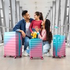 20 24 29 Icnh  Carryon Suitcase With Tsa Lock Gradient Pink   Light Blue