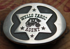 Vintage Wells Fargo Agent Sterling Silver Western Belt Buckle