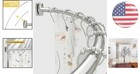 Adjustable Curved Shower Rod 42-72 Inches - Rust Proof Stainless Steel