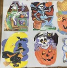 Lot Of 6 Vintage Eureka Halloween Die Cut Cutout Decorations Read 