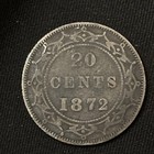 1872  Newfoundland 20 Cents Silver Coin Canada